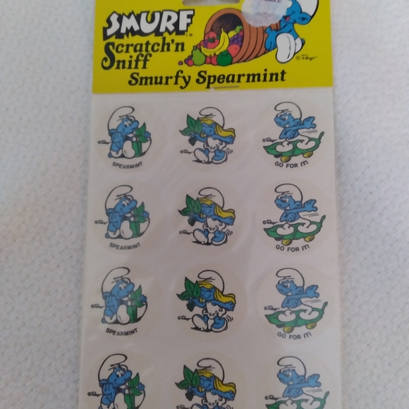 Smurf 1983 vintage lot of scratch and sniff stickers - Picture 6 of 13